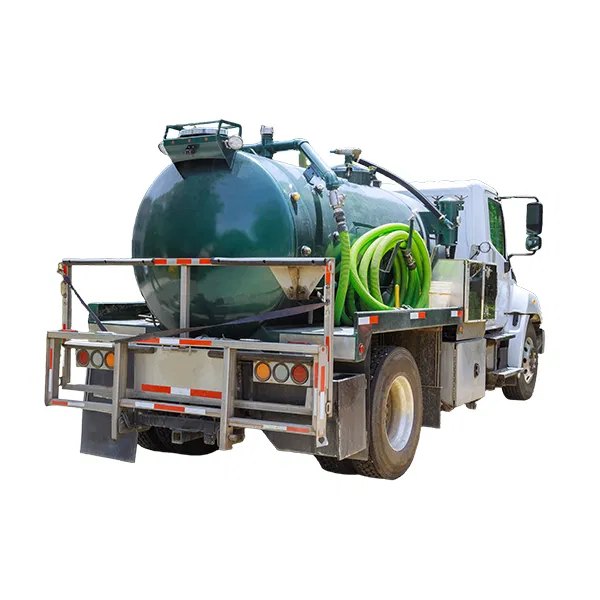 Grease Trap Cleaning Dallas TX vacuum pump truck with suction hose ready for a kitchen grease trap pump-out